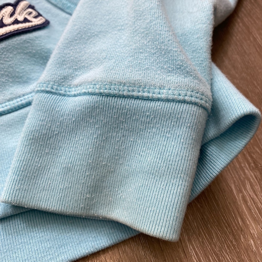 Vintage Y2K 00βs 08β PINK Victoria's Secret Light Blue Peace Sign Zip Up Hoodie - Picture 14 of 16